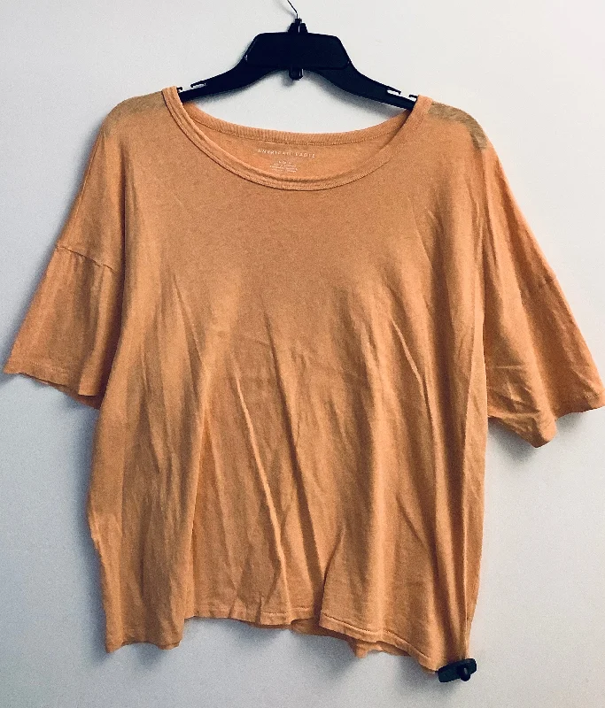 Top Short Sleeve Basic By American Eagle In Orange, Size: M Practical Men's Quick