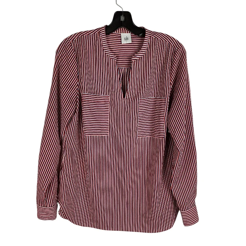 Top Long Sleeve By Cabi In Striped Pattern, Size: S Traditional Men's Wool