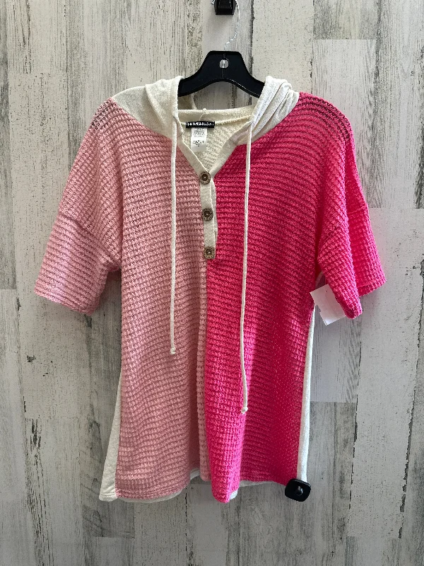 Pink Top Short Sleeve Clothes Mentor, Size S Edgy Men's Punk