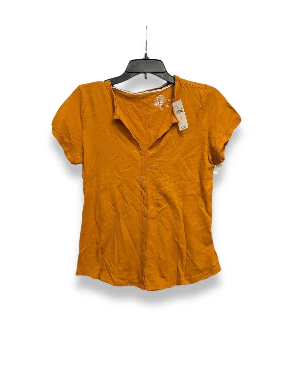 Top Short Sleeve Basic By Pilcro In Orange, Size: S Relaxed Men's Beach