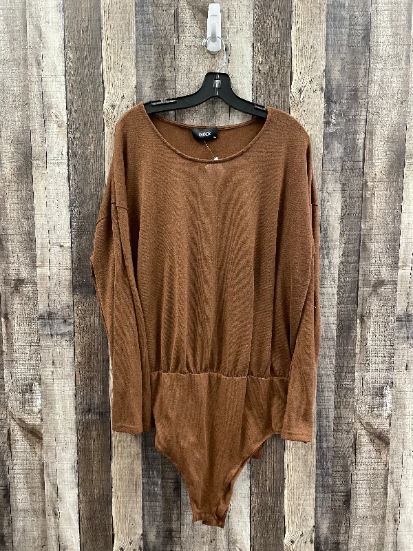 Top Long Sleeve By Cme In Brown, Size: 2x Dynamic Men's Glow