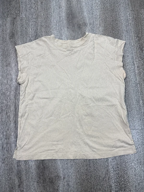 Top Short Sleeve Basic By A New Day In Tan, Size: S Vintage Men's 1970S Disco