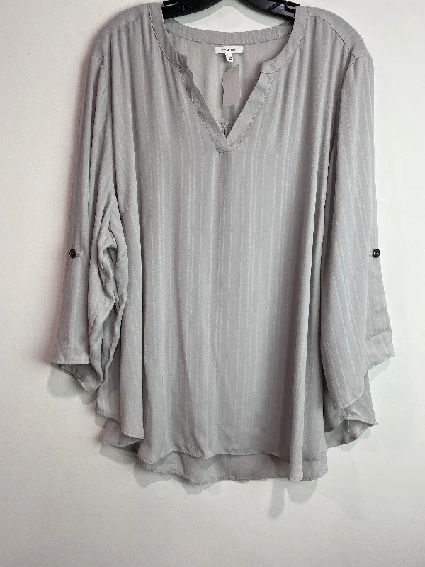 Top Long Sleeve By Maurices In Grey, Size: 3x Artistic Men's Avant