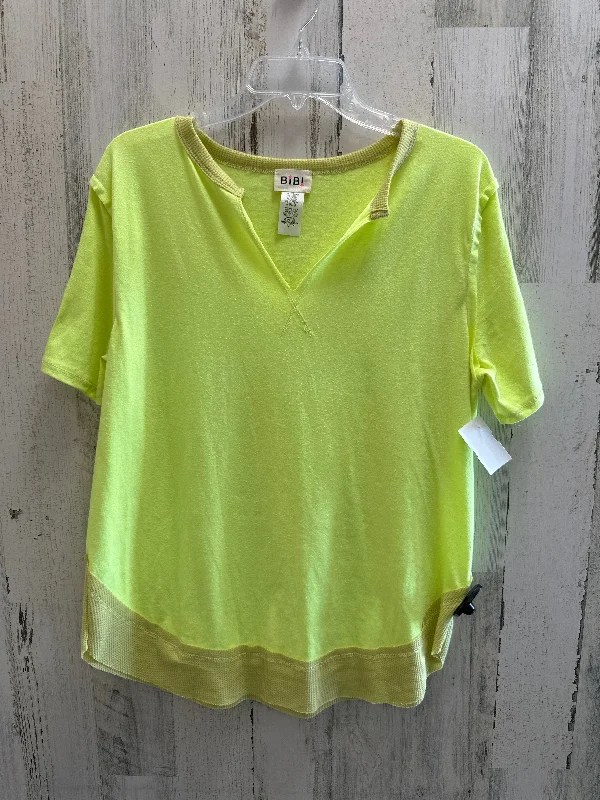 Yellow Top Short Sleeve Bibi, Size S Sporty Men's Athleisure 