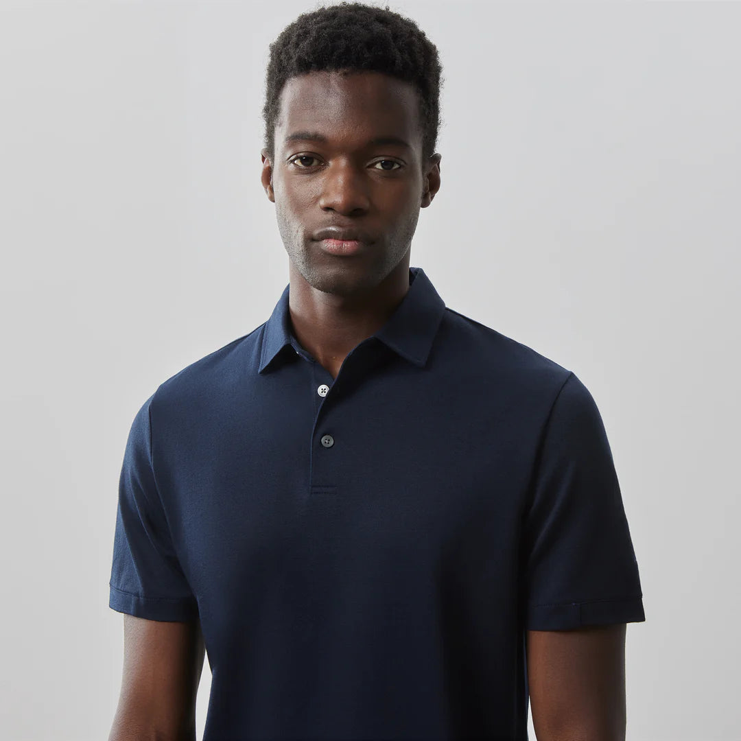 RAGDAN POLO - NAVY Casual Men's Loose