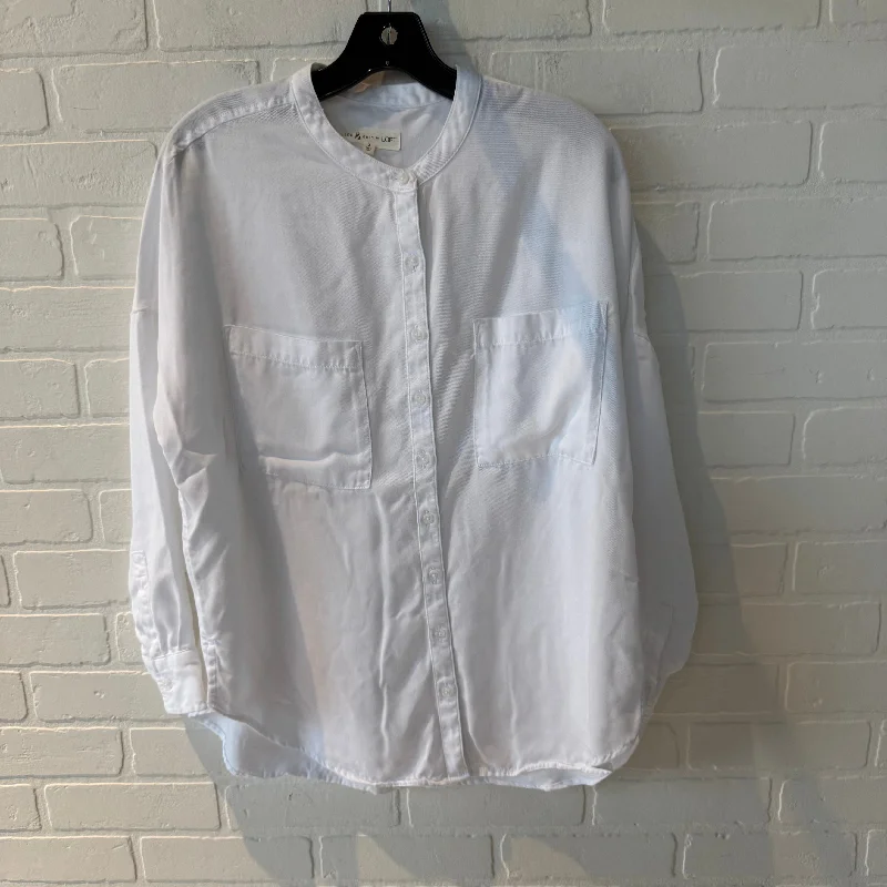 Top Long Sleeve By Lou And Grey In White, Size: S Unique Men's Patch