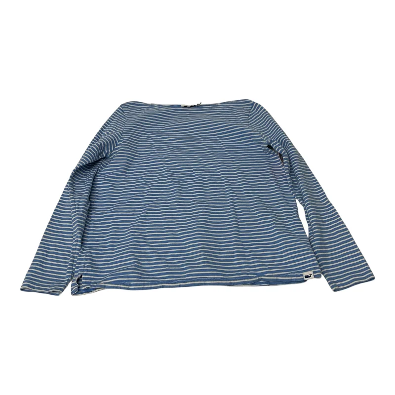 Top Long Sleeve By Vineyard Vines In Blue & White, Size: L British Gentleman Style