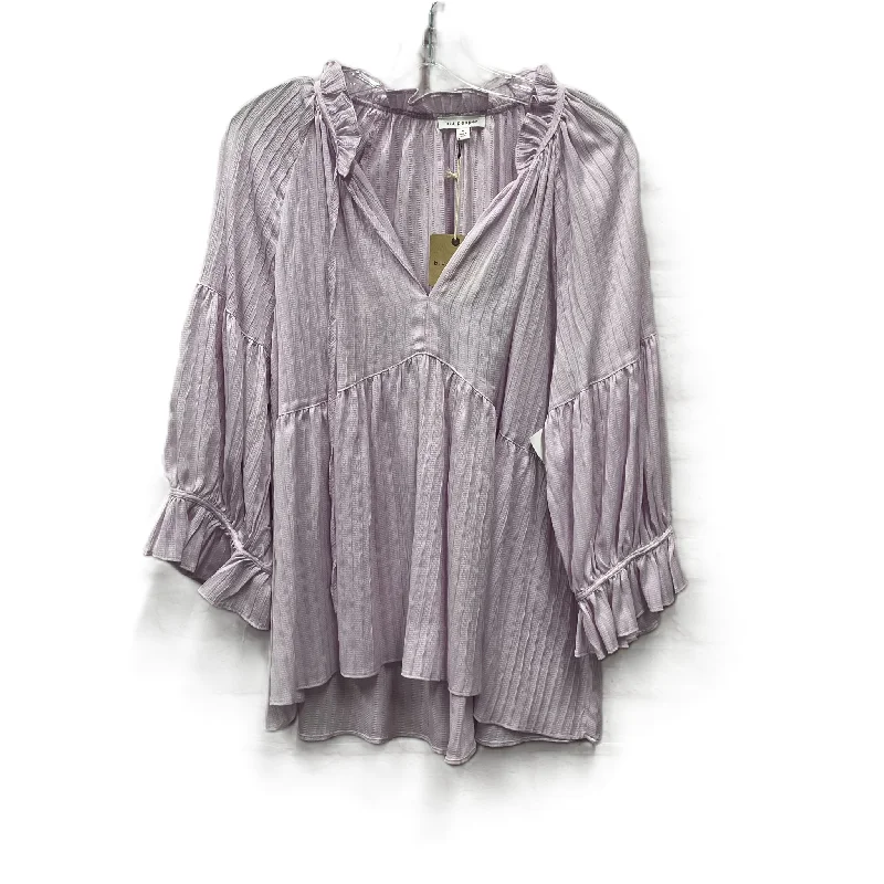 Top Long Sleeve By Blu Pepper In Purple, Size: L Business