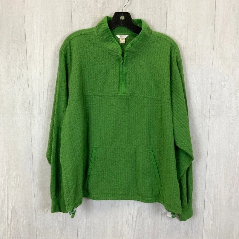 Top Long Sleeve By Christopher And Banks In Green, Size: Xl Adventure