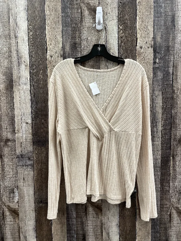 Top Long Sleeve By Cmf In Beige, Size: 2x Earthy Men's Hemp