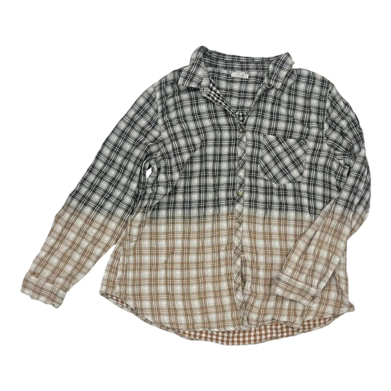 Top Ls By Maurices In Plaid Pattern, Size:2X Casual Men's Japanese 