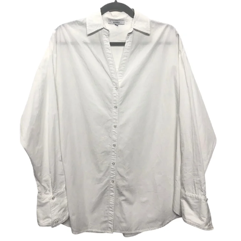 Top Ls By Ro & De In White, Size:Xs Youthful Men's Pop