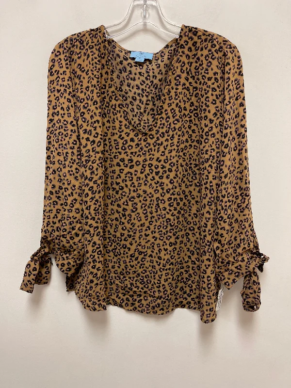 Top Long Sleeve By Cece In Animal Print, Size: 1x Youthful Men's Anime