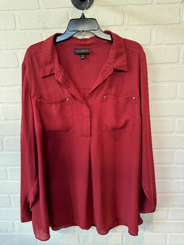 Top Long Sleeve By Lane Bryant In Red, Size: 3x Confident Men's High