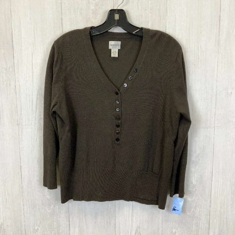 Top Long Sleeve By Chicos In Brown, Size: Xl Lumberjack