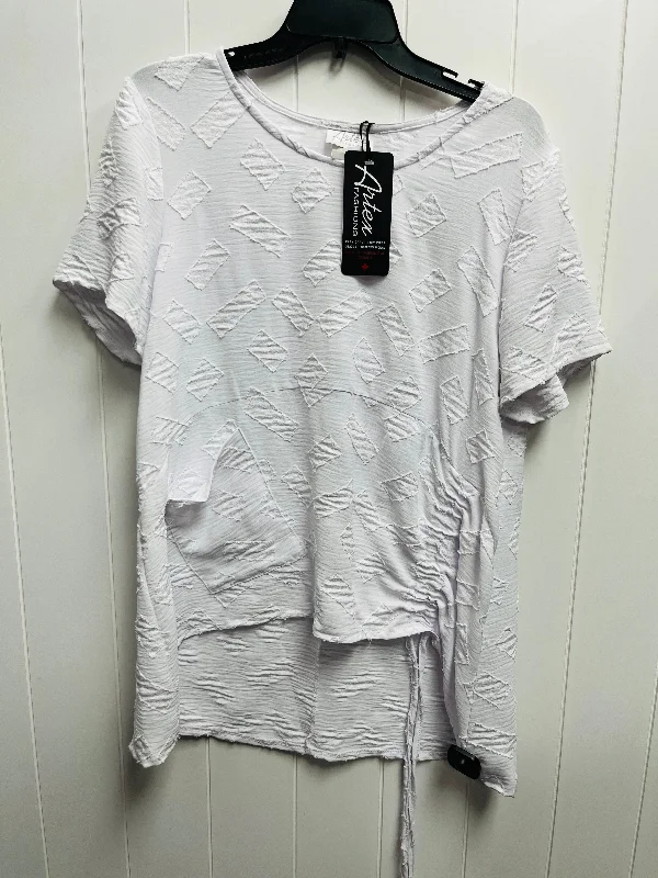 Top Short Sleeve By  artex In White, Size: S Relaxed Men's Beach