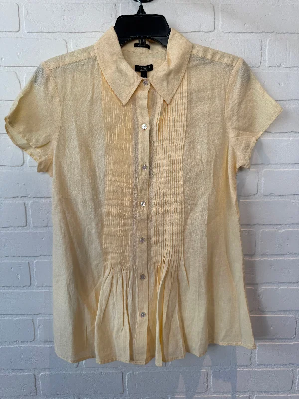 Top Short Sleeve By Talbots In Yellow, Size: S Artistic Men's Hand