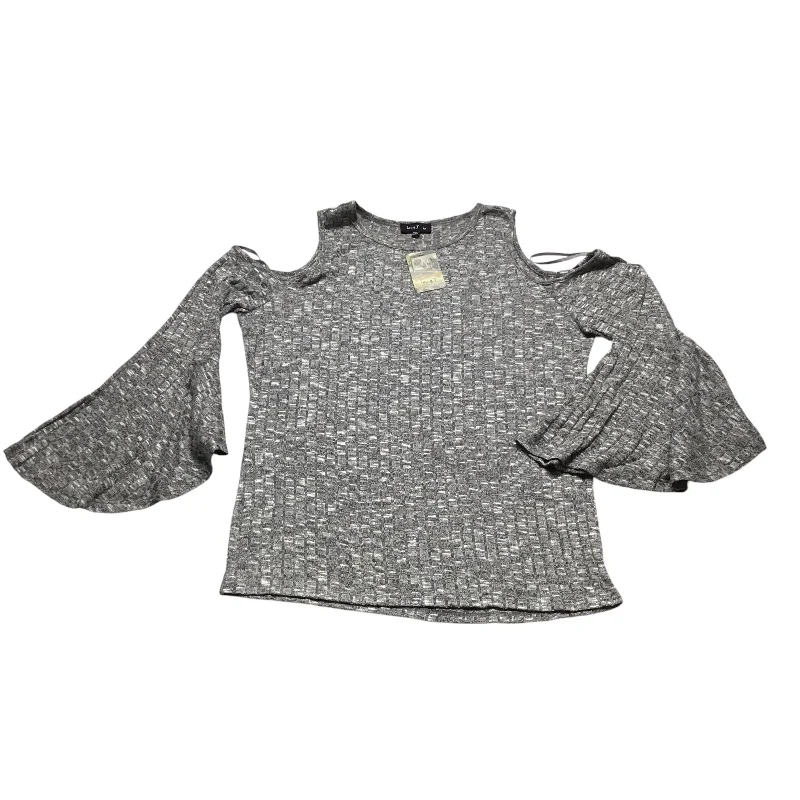 Top Long Sleeve By Love J In Grey, Size: 2x Bohemian Men's Free