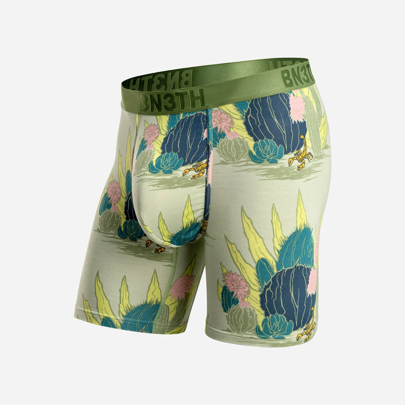 BN3TH | Classic Boxer Brief | Cactus Floral Fair Green Refined Men's Hand