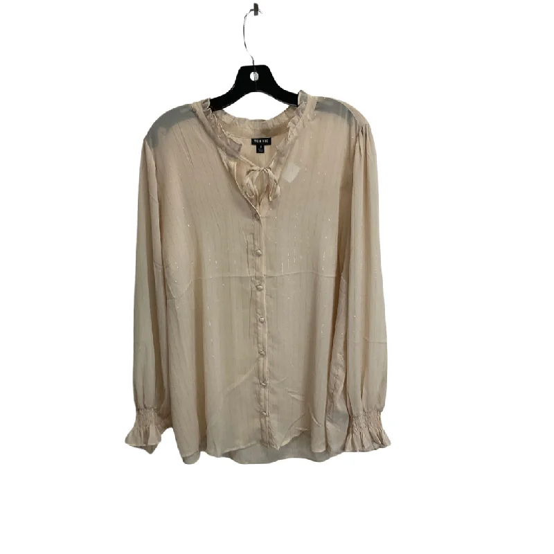 Top Long Sleeve By Torrid In Cream, Size: 3x Relaxed Men's Beach