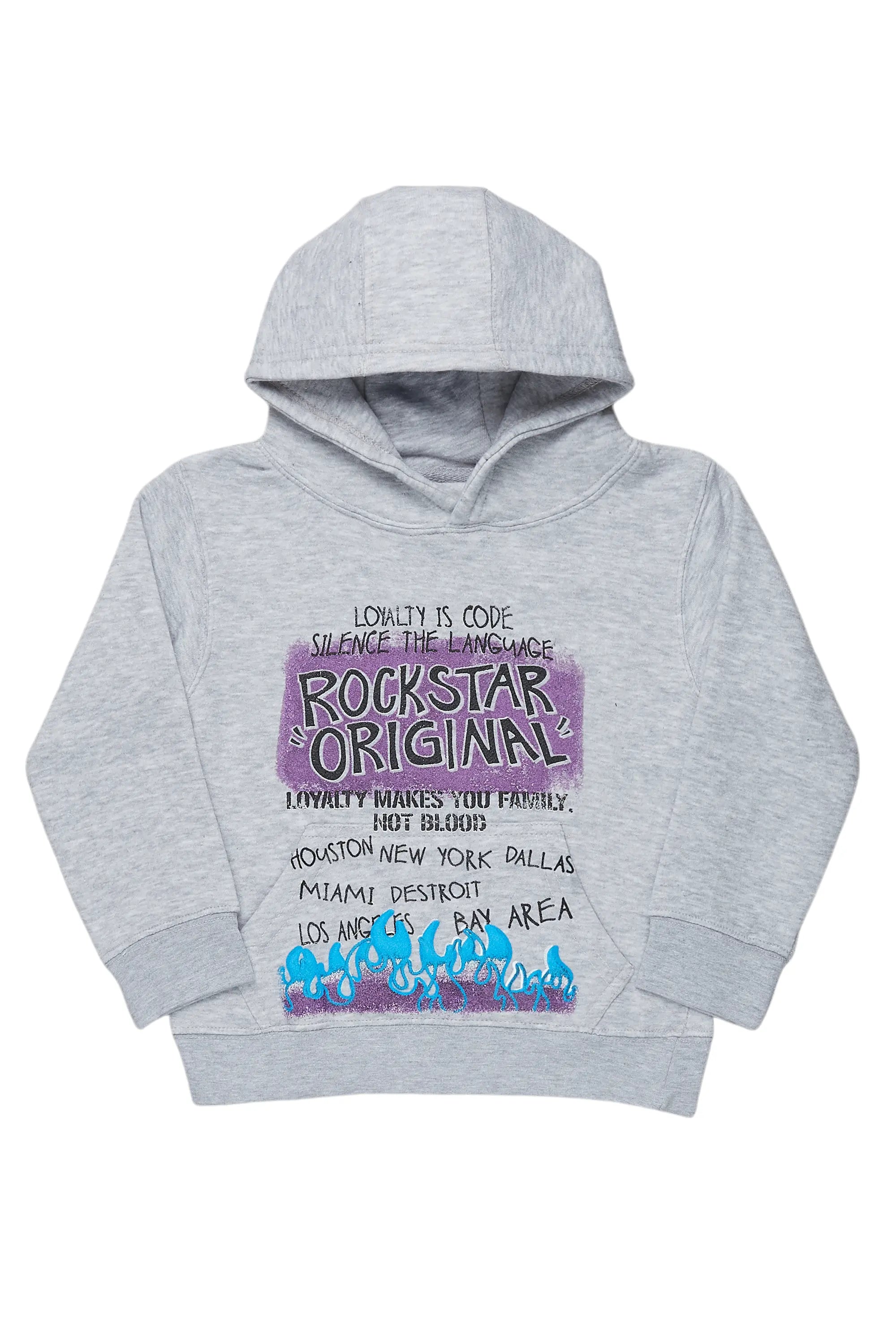 Girls Bena Grey Graphic Hoodie Confident Men's High