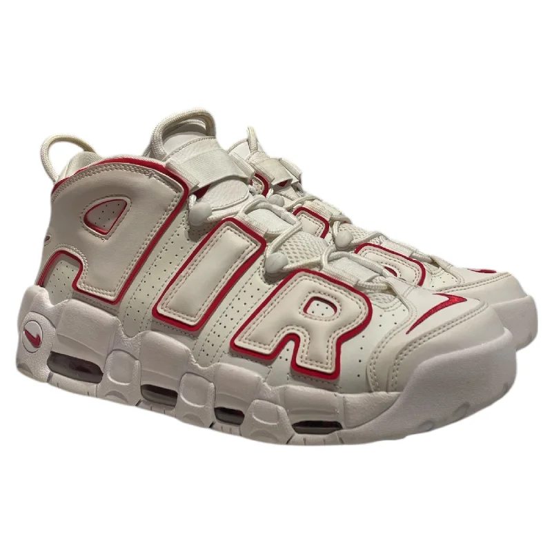 NIKE/Hi-Sneakers/US 10/Leather/WHT/Uptempo White/Varsity Red Trendy Men's Bucket