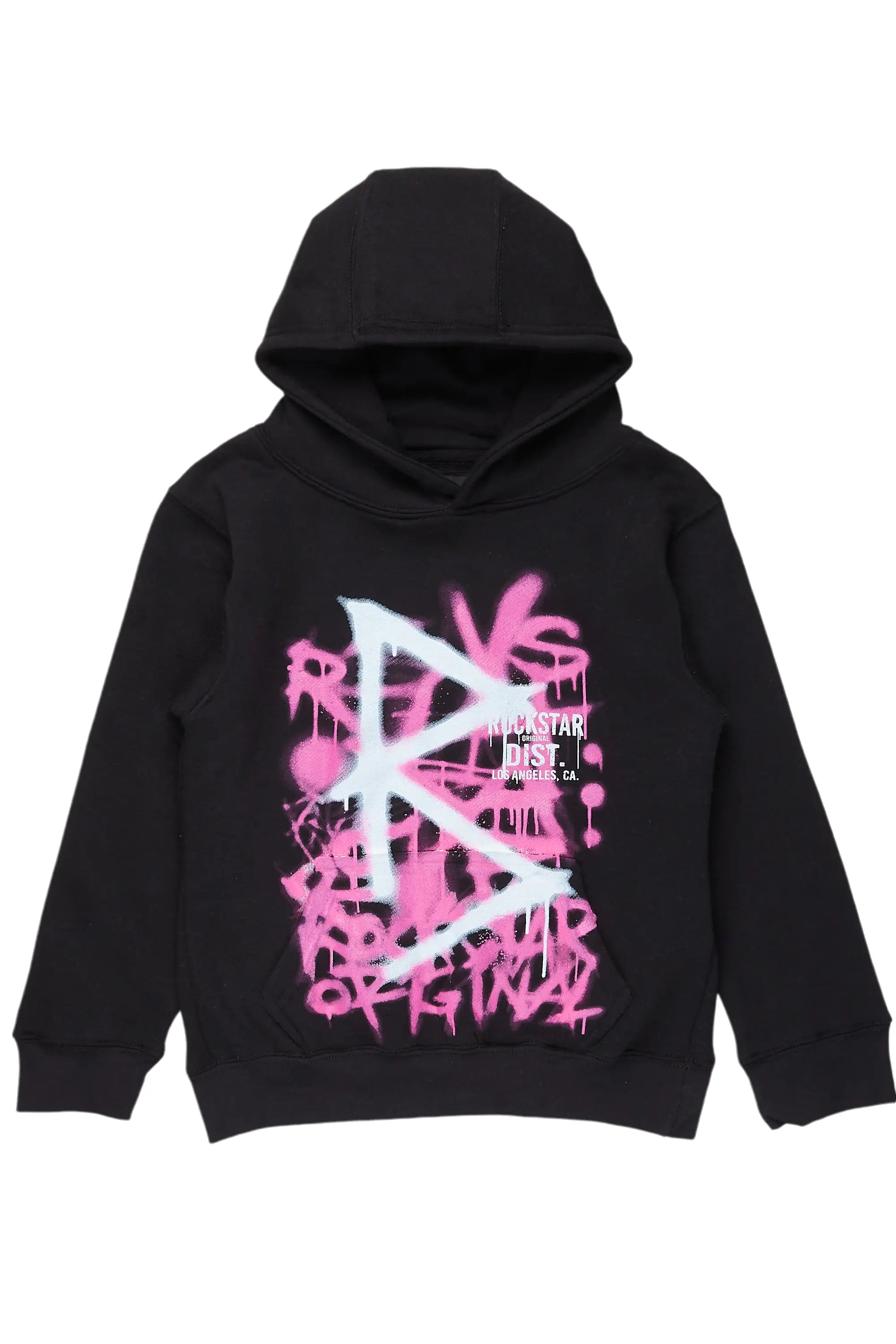 Girls Nahomy Black Graphic Hoodie Sporty Men's Athleisure 