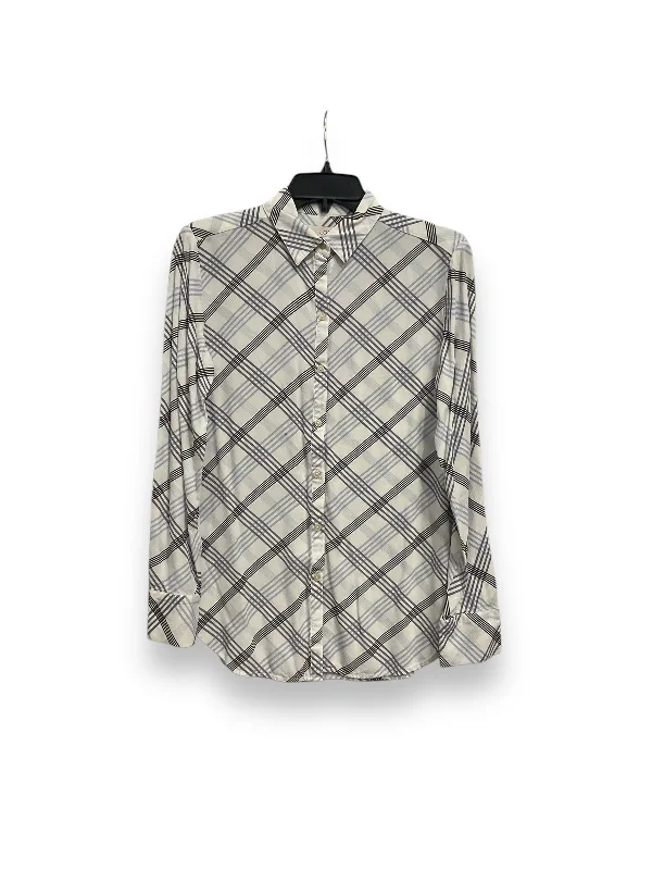 Top Long Sleeve By Loft In Plaid Pattern, Size: S Modern Men's 