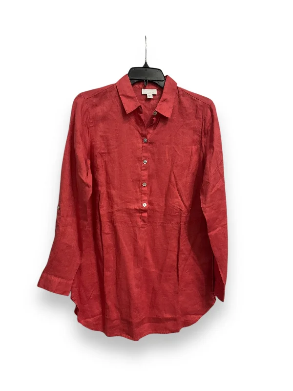 Top Long Sleeve By J. Jill In Red, Size: Xs Artistic Men's Avant