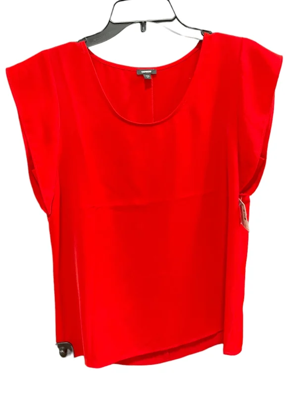 Red Top Short Sleeve Express, Size S Stylish Men's Neon