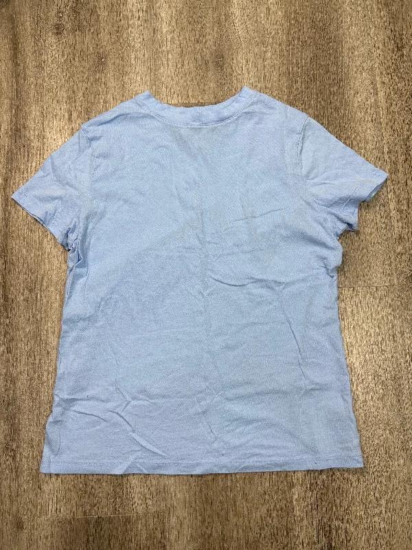 Top Short Sleeve Basic By A New Day In Blue, Size: S Elegant Men's Formal 