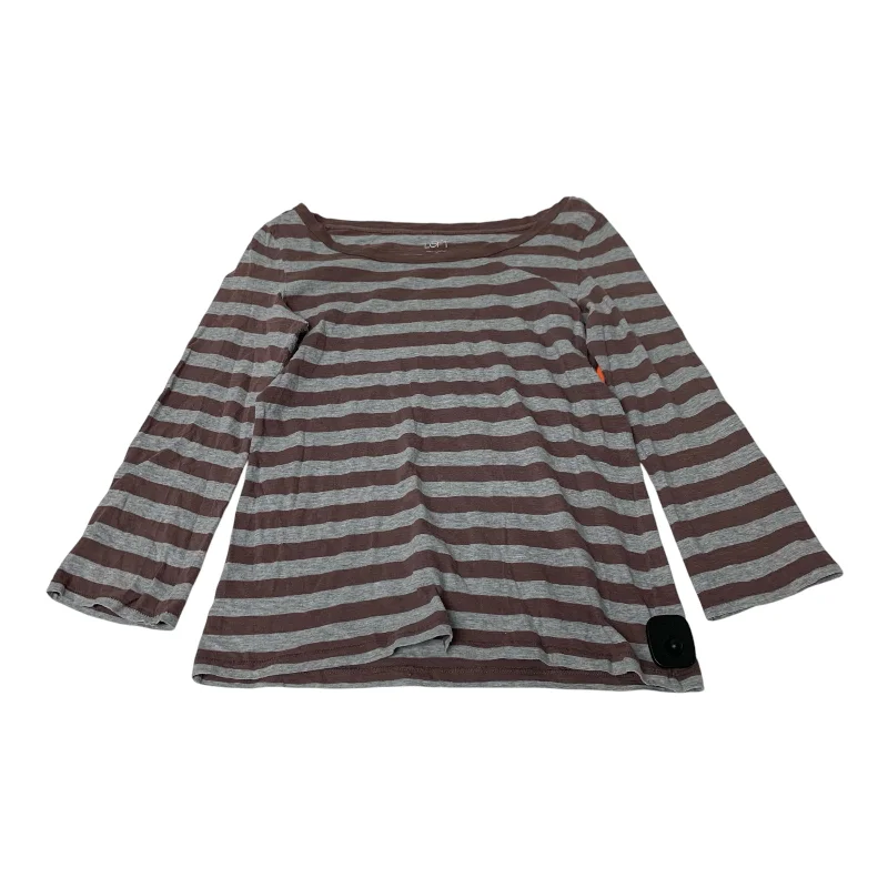 Top Long Sleeve By Loft In Striped Pattern, Size: M Sophisticated Men's 