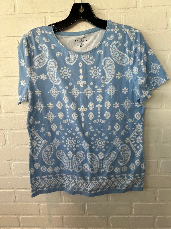 Top Short Sleeve By Talbots In Blue & White, Size: M Bold Men's Animal