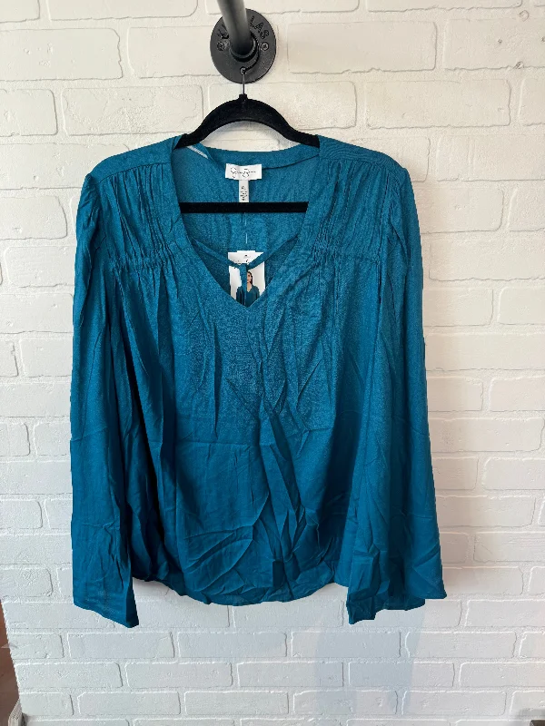 Top Long Sleeve By Jessica Simpson In Blue, Size: Xl Refined Men's Classic 