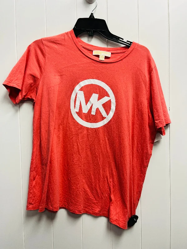 Top Short Sleeve By Michael By Michael Kors In Coral, Size: M Sporty Men's Tennis