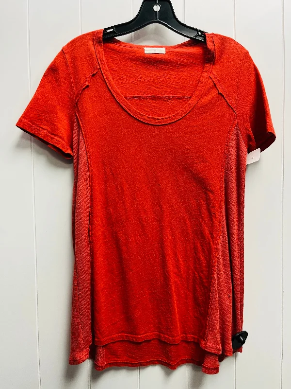 Top Short Sleeve By T.la In Orange, Size: Xs Bold Men's Statement