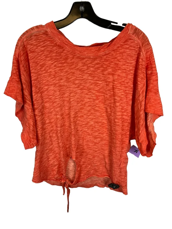 Orange Top Short Sleeve Pilcro, Size Xs Gym