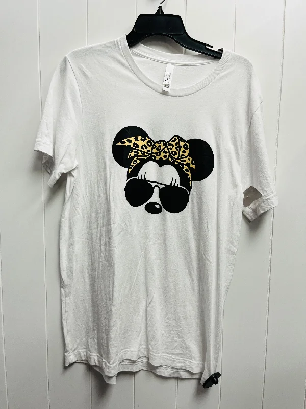 Top Short Sleeve Basic By Clothes Mentor In Black & Cream, Size: L Monochromatic Office Style