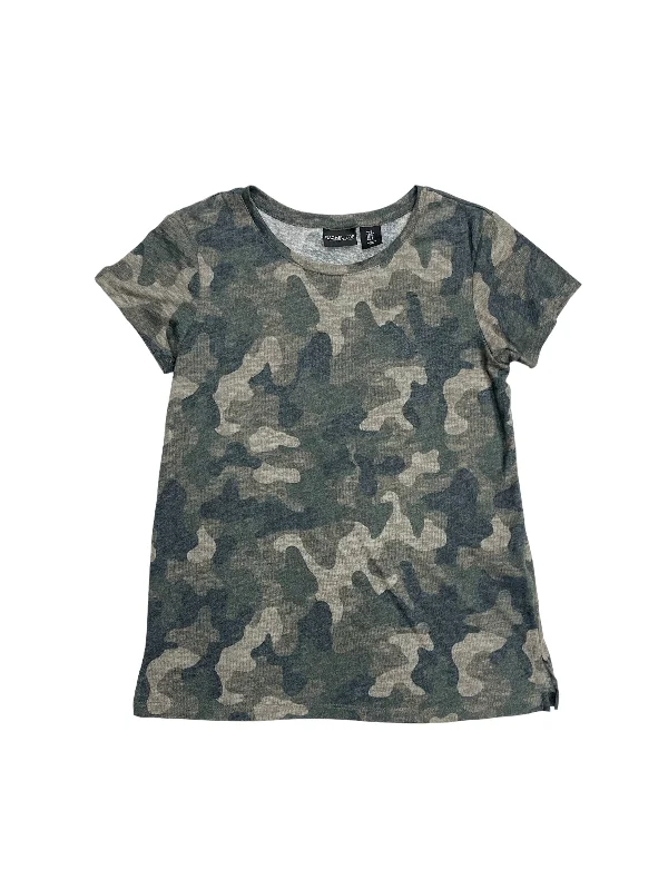 Camouflage Print Top Short Sleeve Rachel Zoe, Size S Bohemian Men's Free