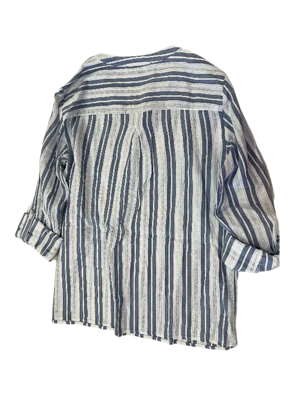 Top Long Sleeve By Tommy Hilfiger In Blue & White, Size: S Organic