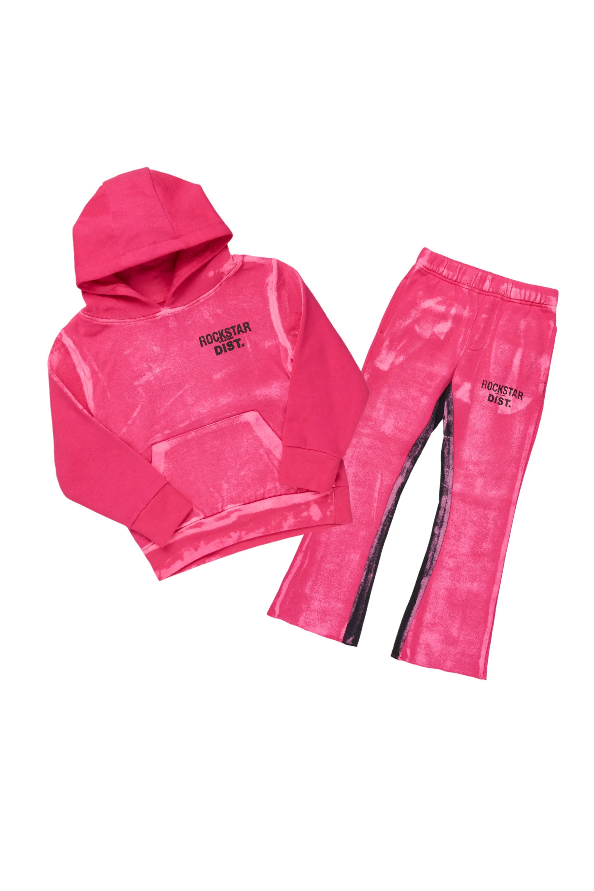 Girls Kenia Fuchsia Baggy Fit Pant Set Practical Men's Multi