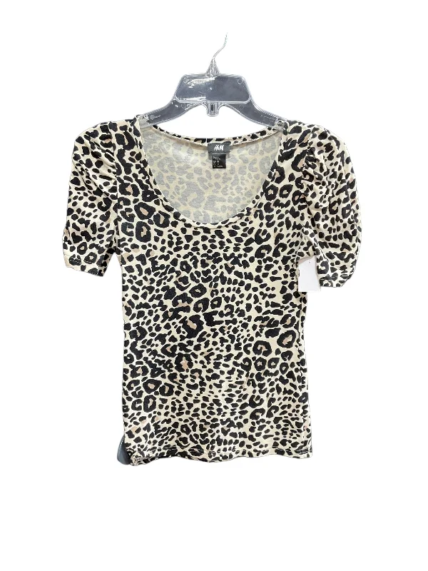 Animal Print Top Short Sleeve H&m, Size Xs Stylish Men's Tropical 