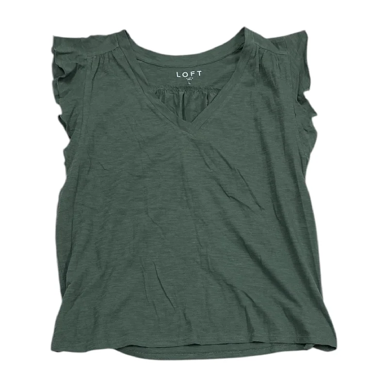 Top Short Sleeve By Loft In Green, Size: L Sharp Men's Italian