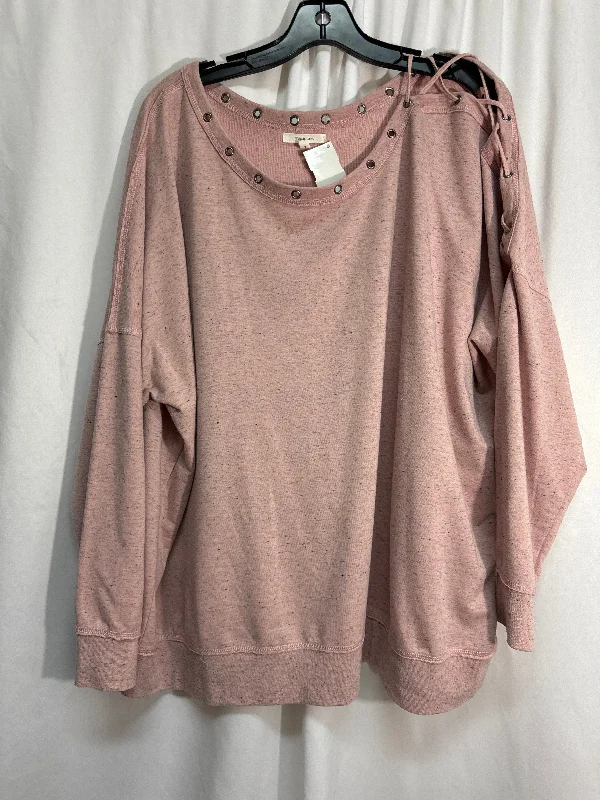 Top Long Sleeve By Maurices In Pink, Size: 2x Luxurious Men's High