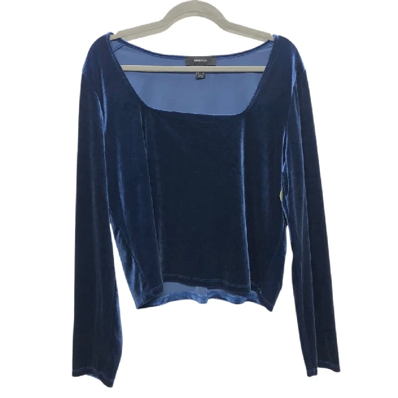 Top Ls By Forever 21 In Blue, Size:2X Monochromatic Office Style