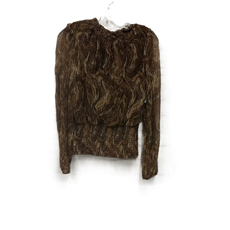 Top Long Sleeve By Joie In Brown, Size: M Confident Men's Power