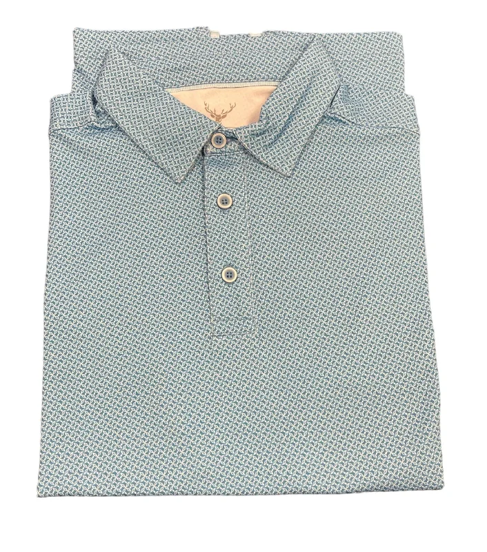 PERFORMANCE PRINT POLO - BLUE Classic Men's Pin