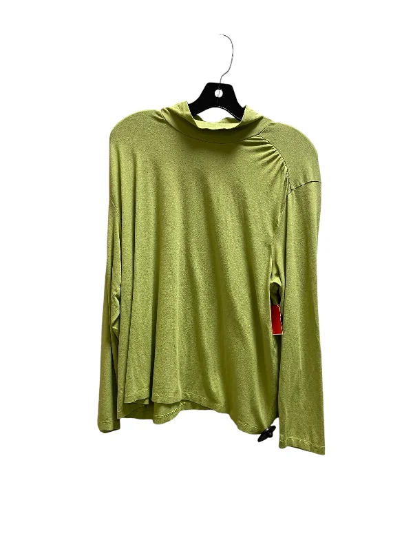 Top Long Sleeve By Talbots In Green, Size: 1x Sophisticated Men's French