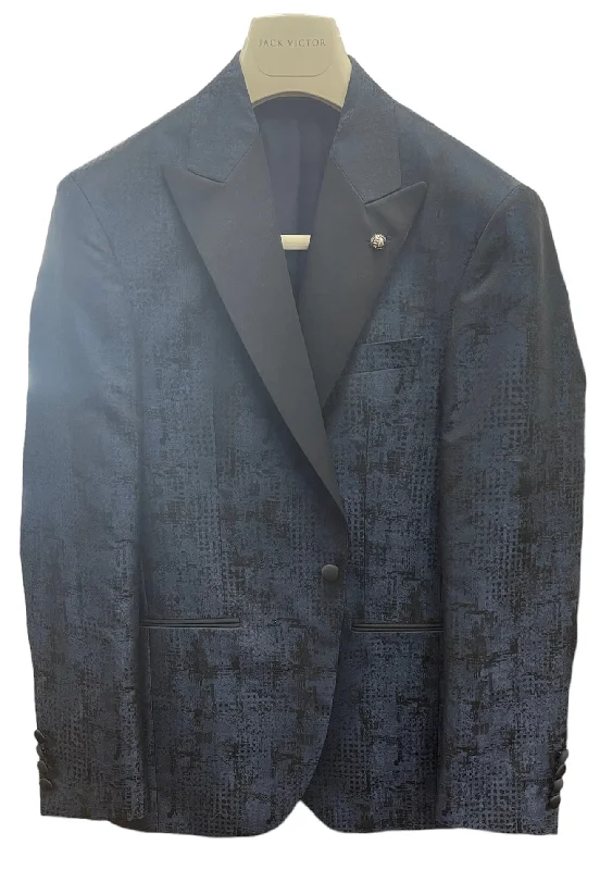 ELWOOD PEAK COLLAR DINNER JACKET - NAVY Lumberjack