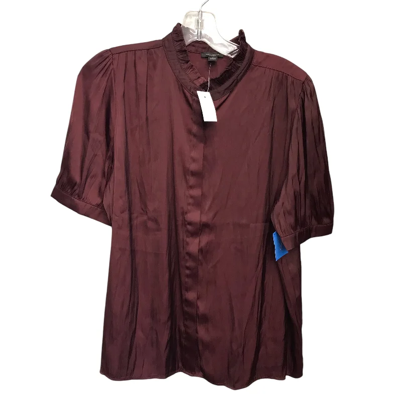 Top Ss By Ann Taylor In Maroon, Size:M Elegant Men's Cashmere